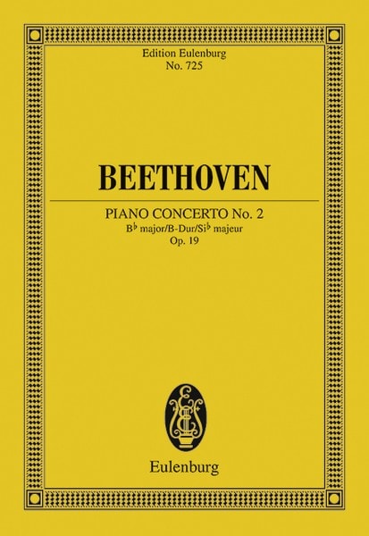 Beethoven: Concerto No. 2 Bb major Opus 19 (Study Score) published by Eulenburg
